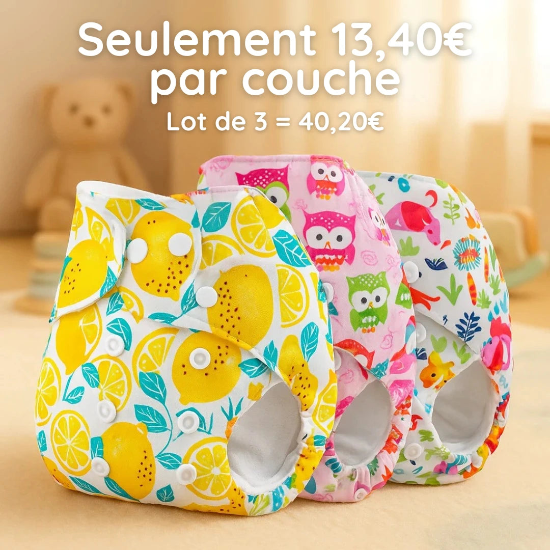 Lot de 3 Couches lavables tout-en-un (TE1)