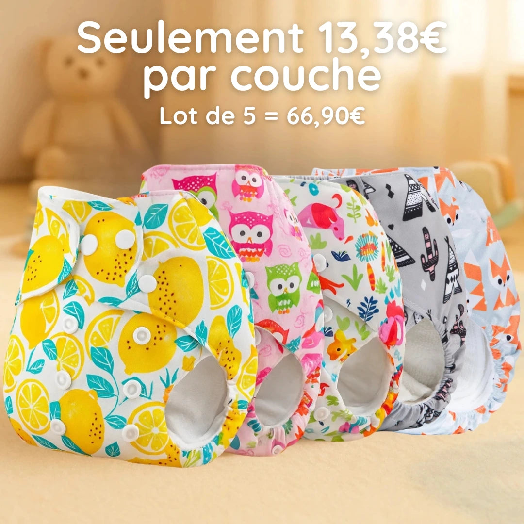 Lot de 5 Couches lavables tout-en-un (TE1)