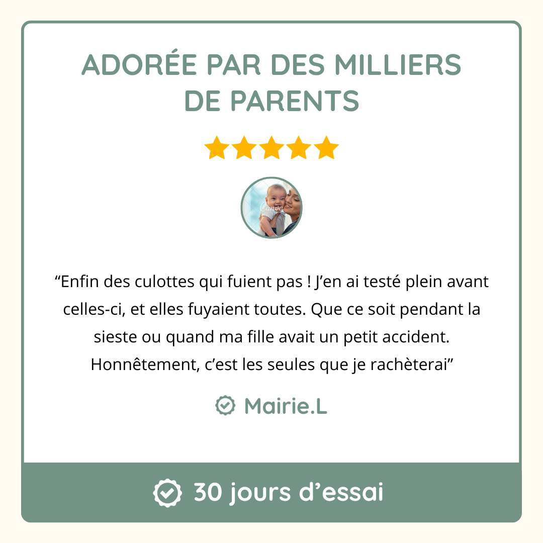 Culotte d'apprentissage absorbante +